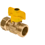 BONFIX Knel messing gaskogelkraan 22 mm x 3/4" bu.dr.