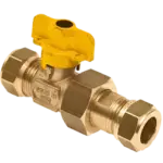 BONFIX Knel messing gaskogelkraan 22 mm x koppeling 15 mm