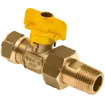 BONFIX Knel messing gaskogelkraan 22 mm x kopp. 3/4" bu.dr.