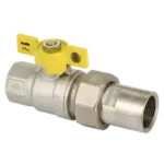 BONFIX verchroomde gaskraan RP 3/4" bi. x kopp. RP 3/4" bi.