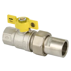 BONFIX verchroomde gaskraan RP 3/4" bi. x kopp. RP 3/4" bi.