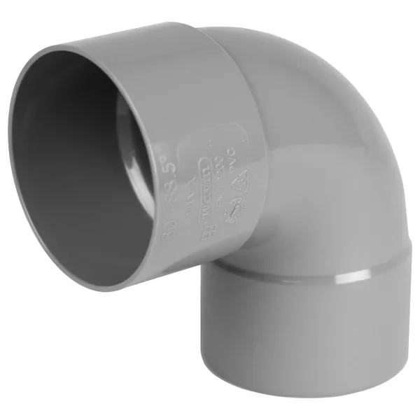 PVC HWA Bocht 90° grijs 80 M/S - Image 2