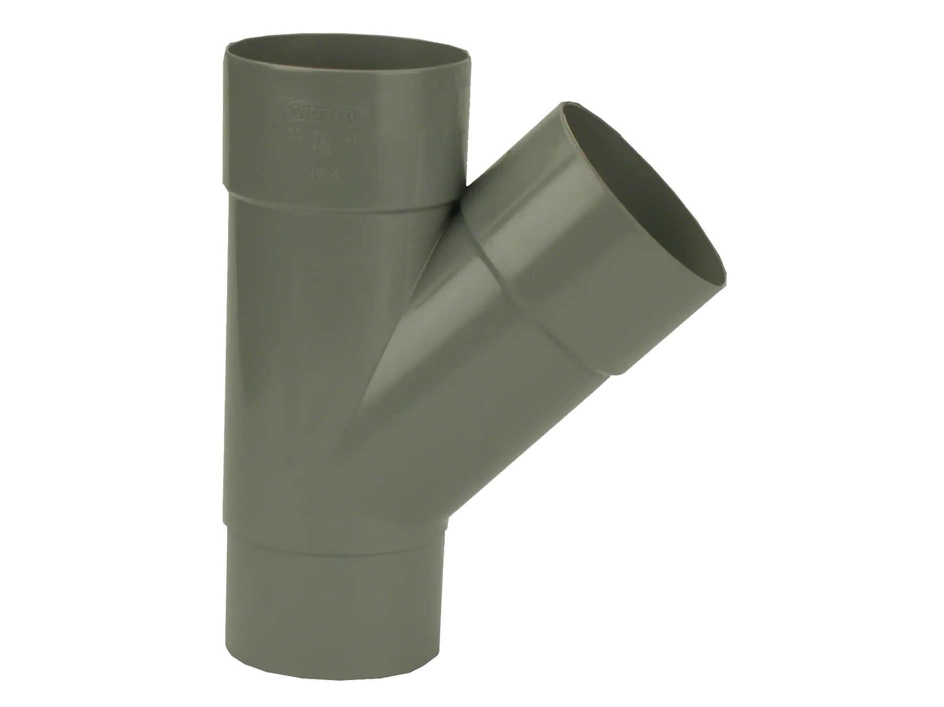 PVC HWA T-Stuk 45° grijs 70 M/VS