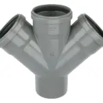 PVC Manchet Dubbel T-Stuk 45° grijs 110 SN4 M/S
