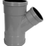 PVC Manchet T-stuk 45° grijs 125x110 SN4 3M