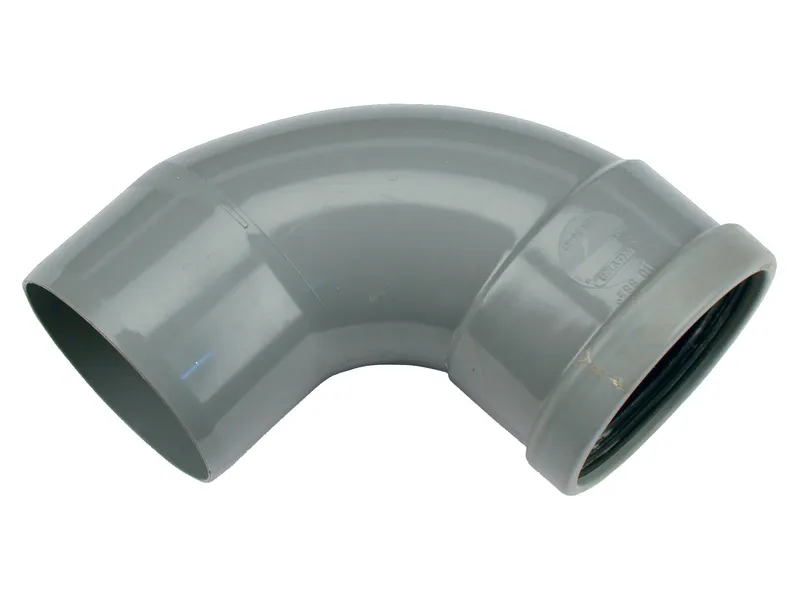 PVC Manchet Bocht 90° grijs 110 SN8 M/M