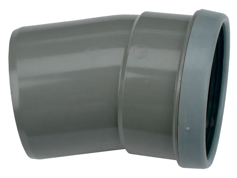 PVC Manchet Bocht 15° grijs 110 SN8 M/S