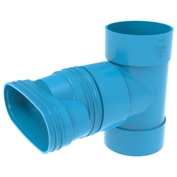 Wavin Ventiza Verl.T-stuk 195x125 3M - Image 2