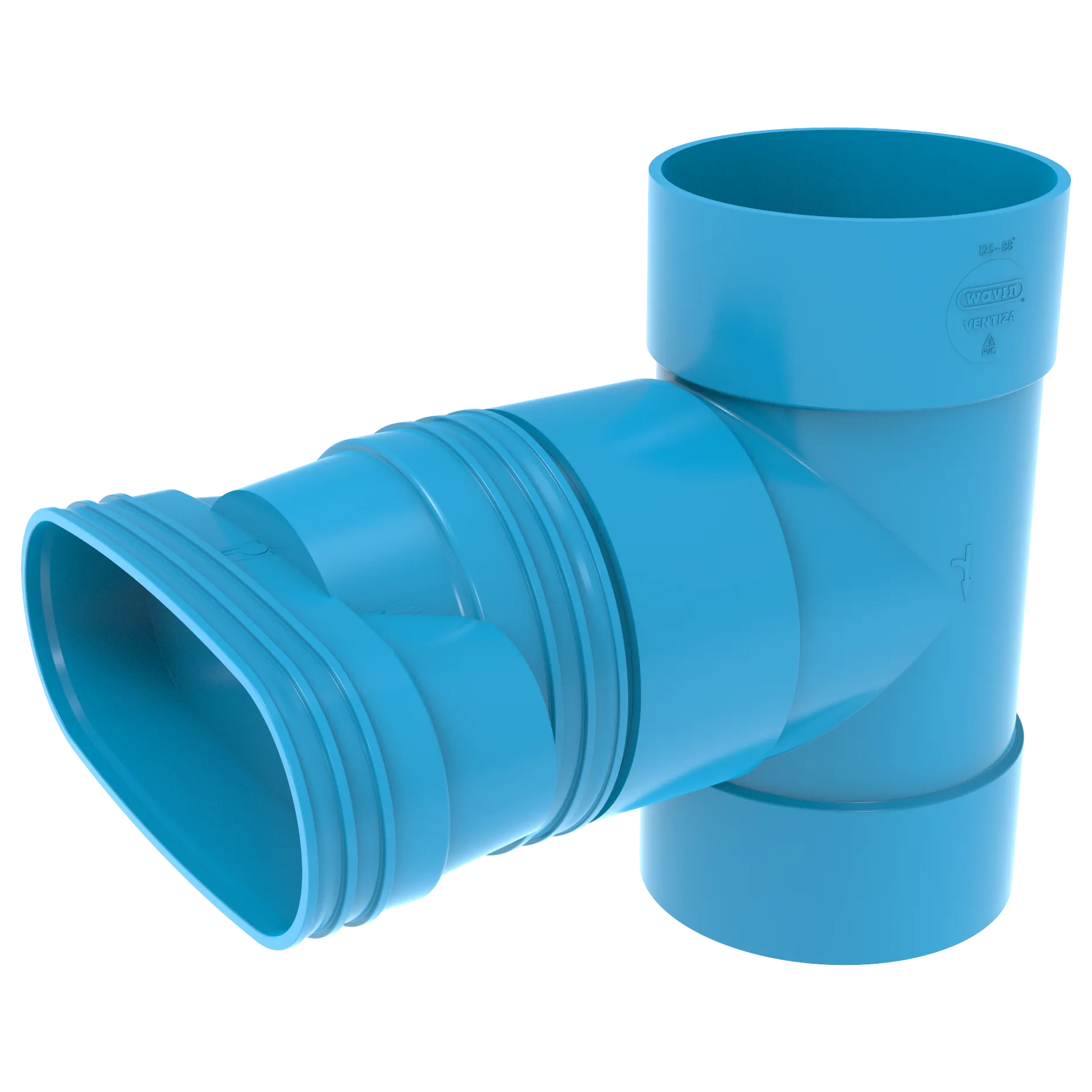 Wavin Ventiza Verl.T-stuk 195x125 3M