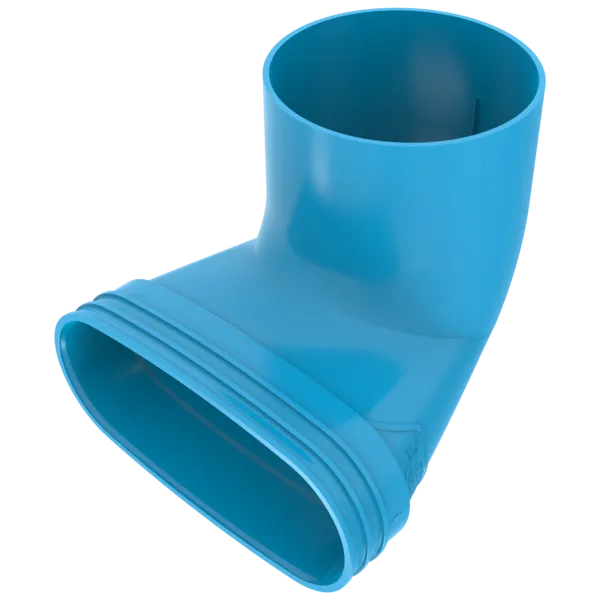 Wavin Ventiza Eindst.90° 195x125 H=100 M/M