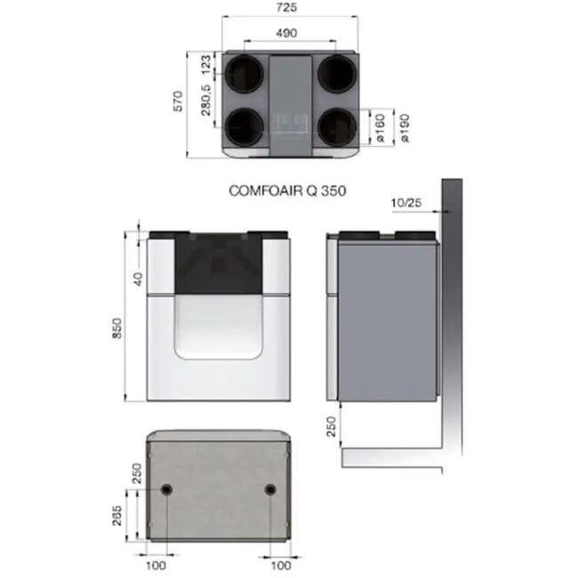 Zehnder Stork ComfoAir Q450 WTW unit NL R VV ST RF - Image 3