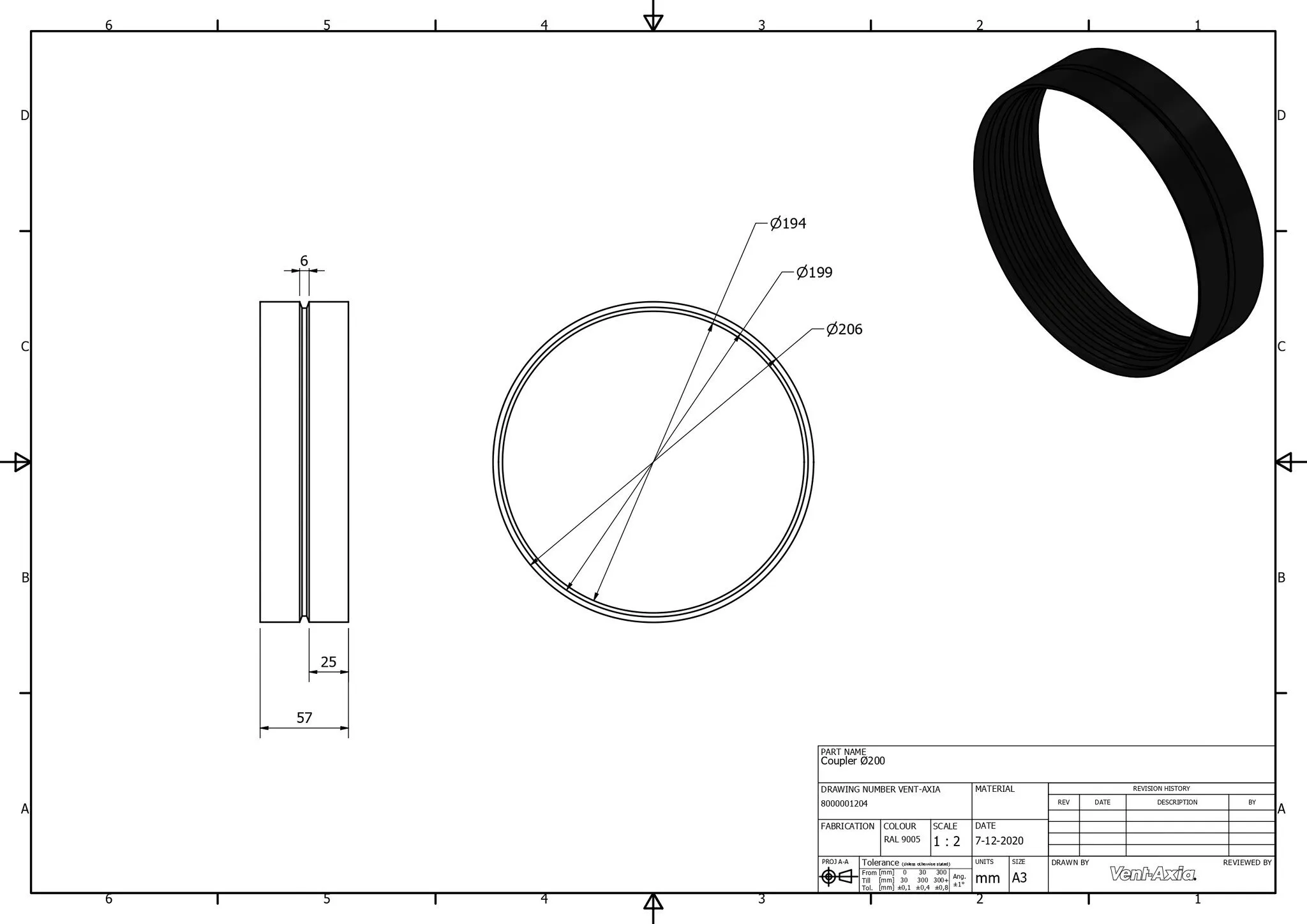 Vent-Axia ISO+M 200-200 Z / Mof Ø200 - Image 2