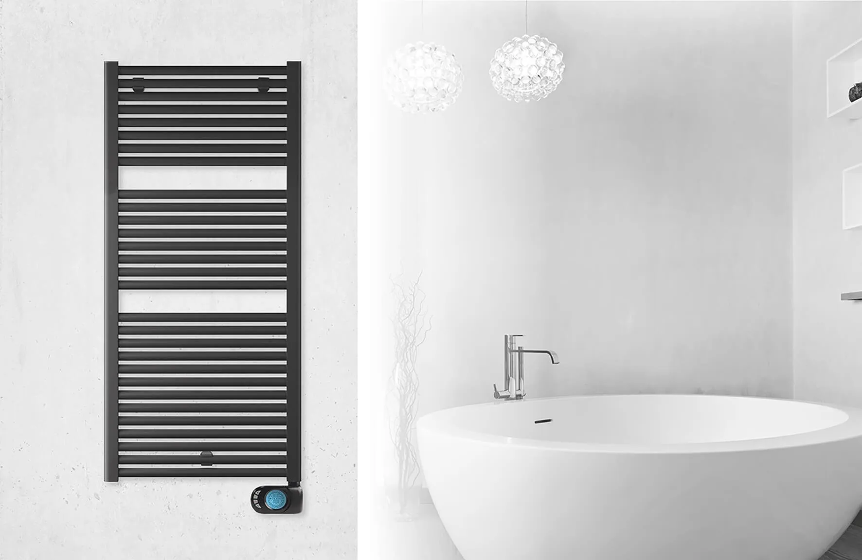 DRL E-Comfort Claudia Mat Zwart 1807x500 900W