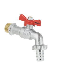 BONFIX Kogeltapkraan met slangaansl. 3/4" vert. met vlinder