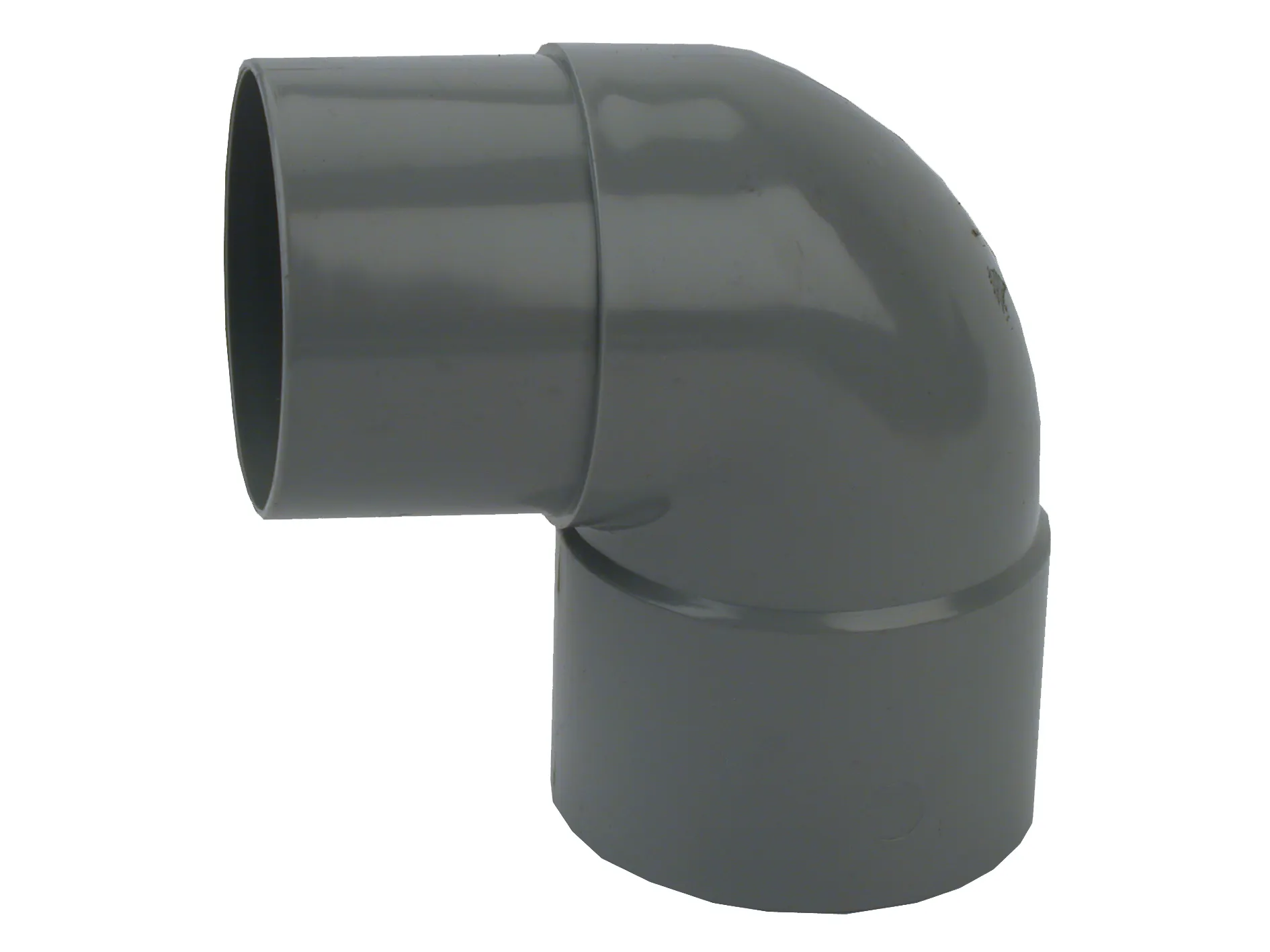 PVC HWA Bocht 90° grijs 80 M/VS