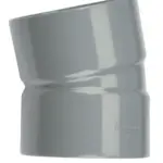 PVC Lijm Bocht 15° grijs 125 M/M