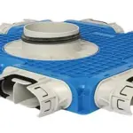 Vent-Axia Uniflexplus ventilatie verdeelbox vlak 8x 132x52mm met tuit Tuit diameter Ø160mm