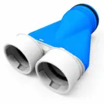 Vent-Axia Uniflexplus ventilatie ventielcollector 2x Ø90 mm met tuit Ø125 mm