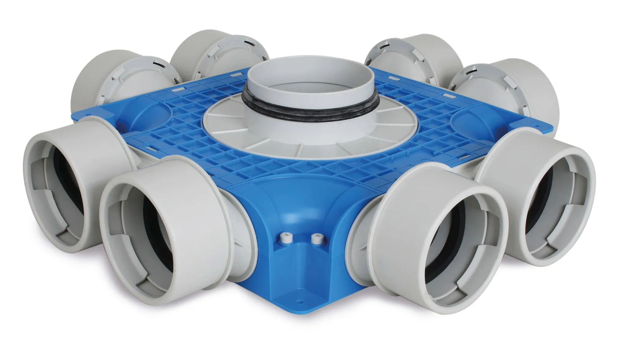 Vent-Axia Uniflexplus ventilatie subverdeelbox 8x Ø90 mm met tuit Tuit diameter Ø180mm