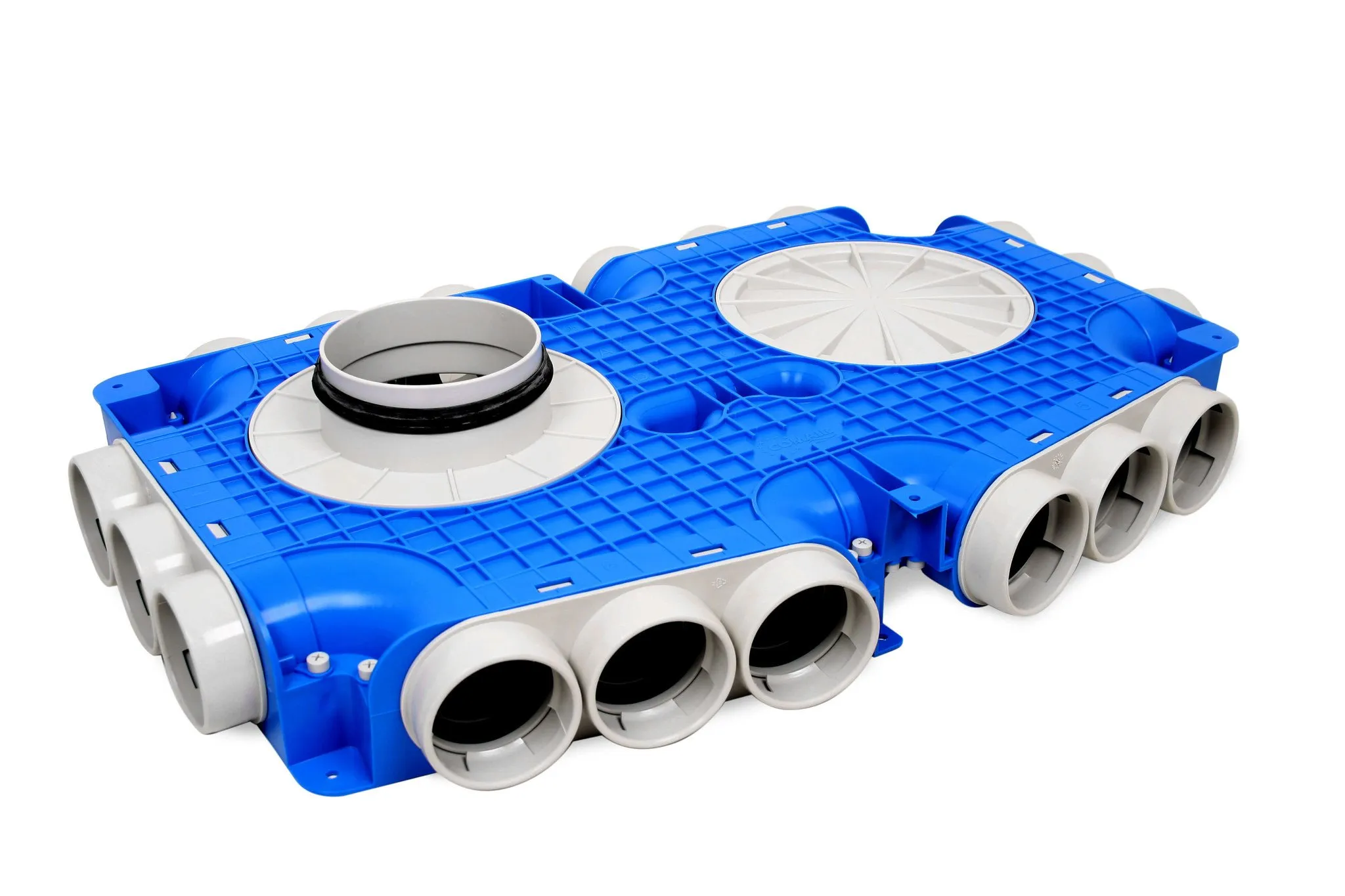 Vent-Axia Uniflexplus ventilatie hoofdverdeelbox 18x Ø69mm met tuit Tuit diameter Ø180mm