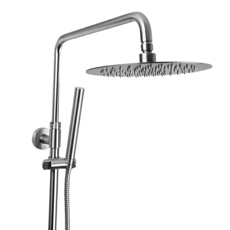 Saniful Doucheset opbouw thermostatisch in hoogte verstelbaar rond 25 cm RVS - Image 2