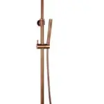 Saniful Doucheset opbouw thermostatisch in hoogte verstelbaar rond 20 cm Brons