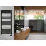 Masterwatt Calor Black Elektrische badkamerradiator 500 Watt, 500 x 905 x 85 mm