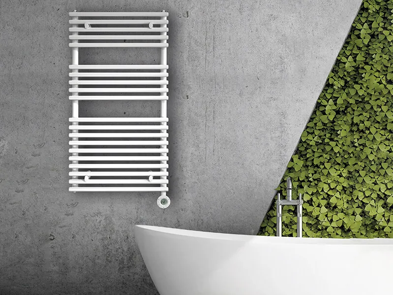 Masterwatt Burchiello black Elektrische badkamerradiator 500 Watt, 510 × 820 × 85 mm