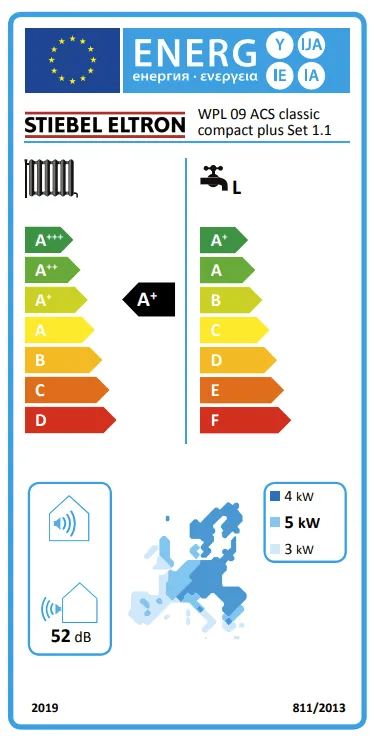 Stiebel Eltron Warmtepompset met geintegreerde boiler van 178 liter en 80 liter buffervat ( WPL 09 ACS classic compact plus Set 1.1 ) - Image 7