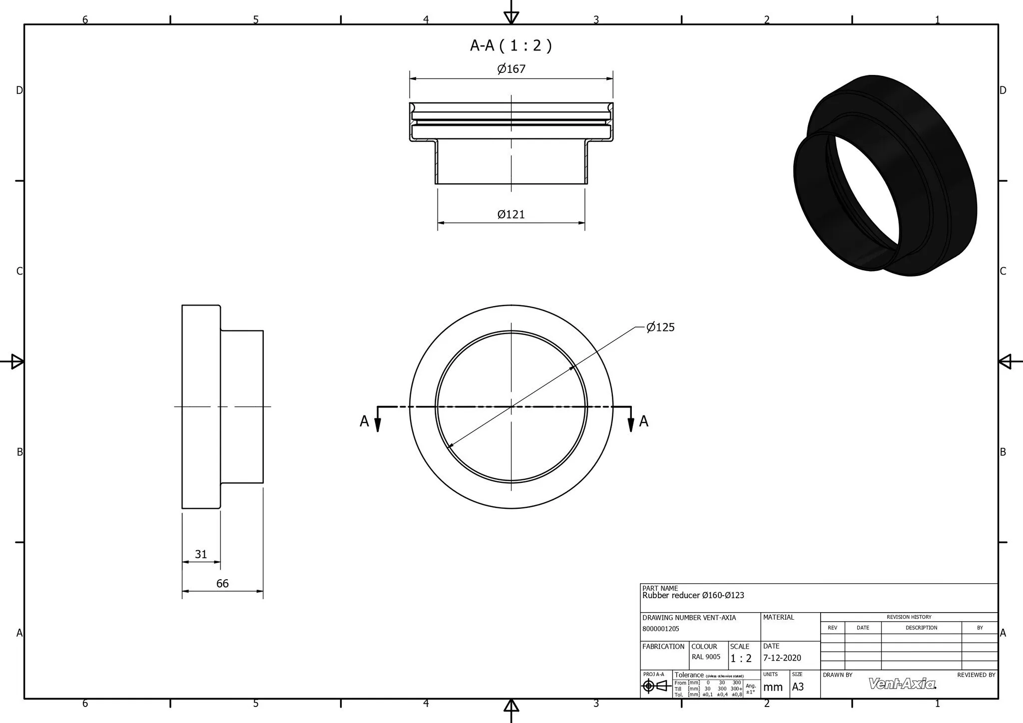 Vent-Axia ISO+M 160-123 Z / Verloop Ø160 - Ø123 - Image 2