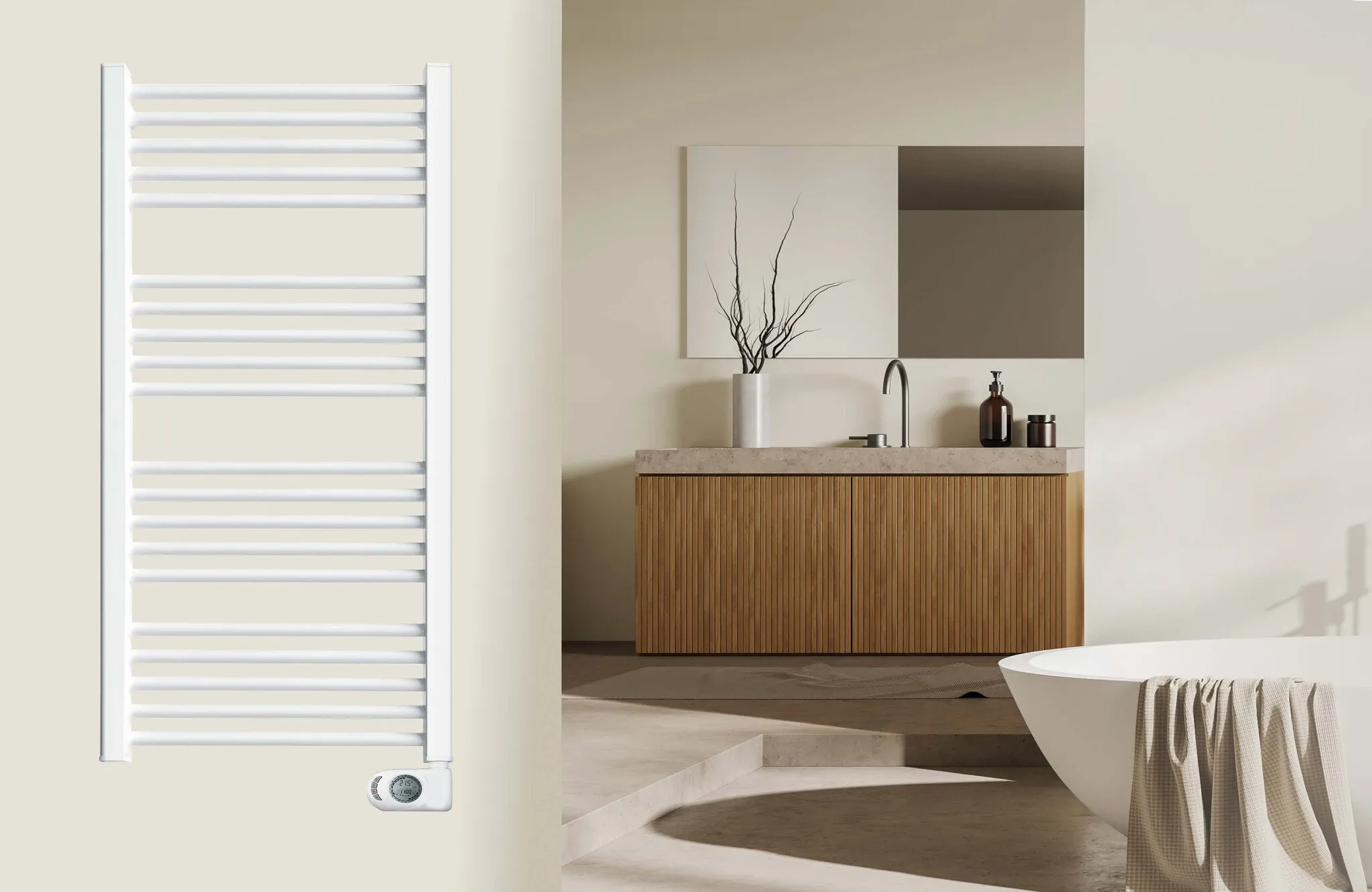 DRL E-Comfort Noxx vloeistof vrije radiator Wit 658x507 500W - Image 3