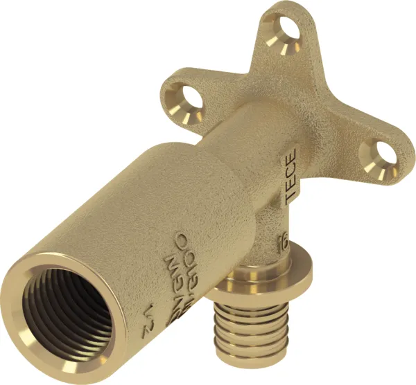 TECEflex muurplaat lang silicium brons 16 mm x Rp 1/2"