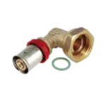 BONFIX Alu-pers 2-delige Knie m. vlakke dichting 1/2"x16 mm