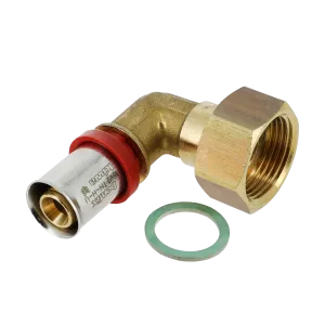 BONFIX Alu-pers 2-delige Knie met vlakke dichting 3/4"x16 mm