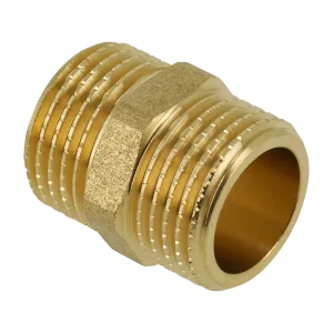 BONFIX Draad messing dubbele nippel 3/8" bu.dr.