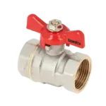 BONFIX Kogelkraan 1 1/4" bi. x 1 1/4" bi. +vlindergreep PN25