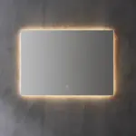 Saniful Rechthoekige badkamerspiegel met led verlichting in 3 kleuren instelbaar & dimbaar Incl. spiegelverwarming - Copy Rechthoekig 120x70 cm