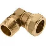 Bonfix messing draadknie 90 graden knel x buitendraad 15 x 1/2 inch