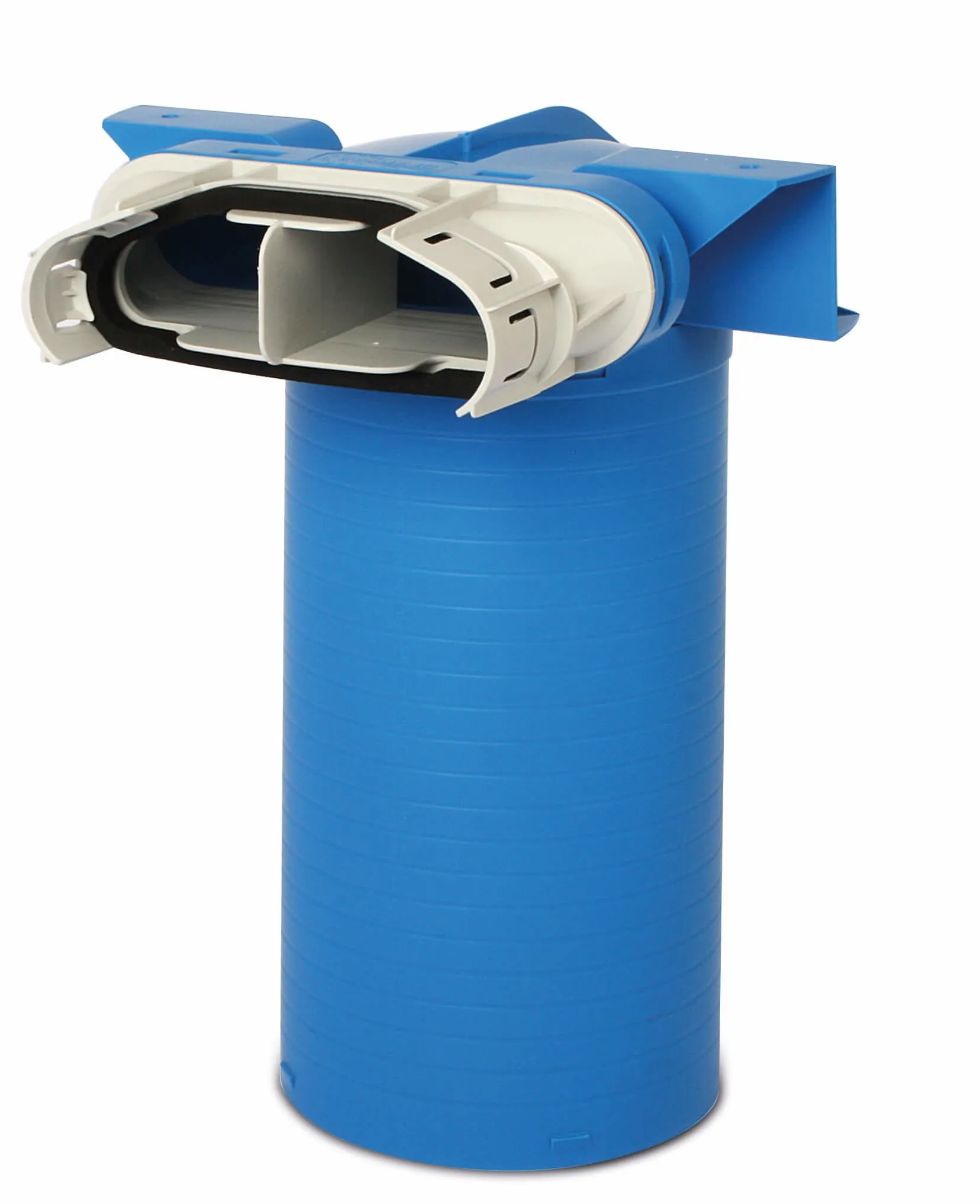 Vent-Axia Uniflexplus ventielcollector vlak 132x52 Ø125 H=250 90°