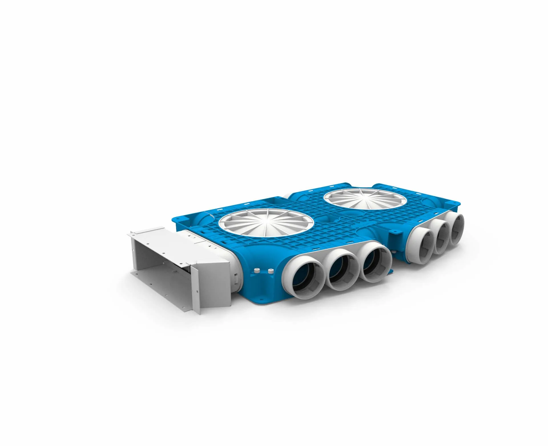 Vent-Axia Uniflexplus samengestelde verdeler 15 x Ø69mm voor instortkanaal 220 x 80mm 220x80mm