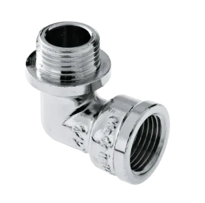 BONFIX Draad verchroomde kniekopp. 3/8" bi.dr. x 3/8" bu.dr.