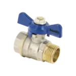 BONFIX Kogelkraan 3/4" bi. x 3/4" bu. blauwe vlindergr. PN25