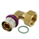 BONFIX Alu-pers 2-delige Knie met vlakke dichting ¾" x 26 mm