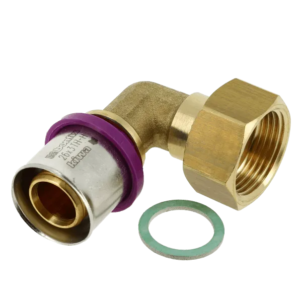 BONFIX Alu-pers 2-delige Knie met vlakke dichting ¾" x 26 mm