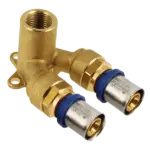 BONFIX Alu-pers 2001412 Muurplaat dubbel 20 x ½" bi x 20 mm