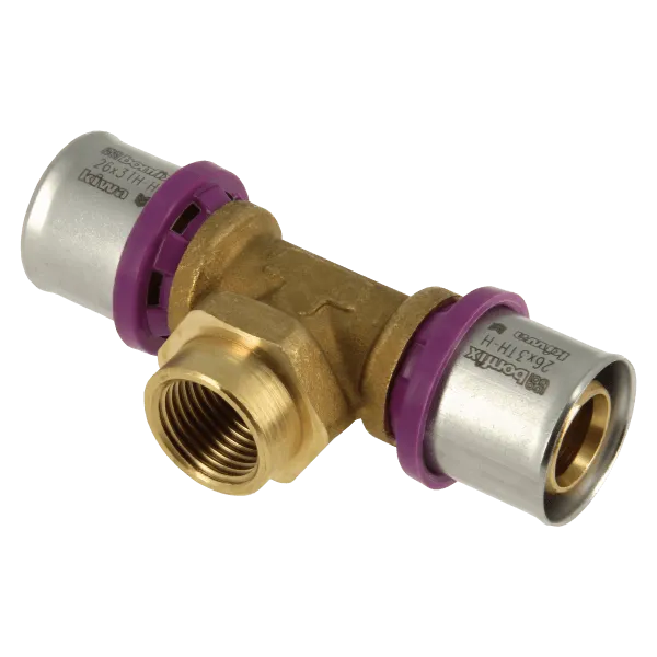 BONFIX Alu-pers 2000725 T-stuk 26 x 1/2" binnendraad x 26 mm