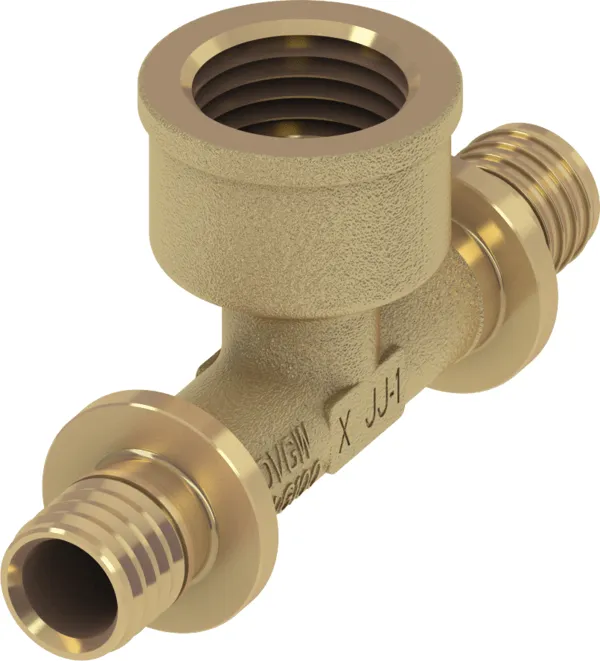 TECEflex T-stuk binnendraad standaard messing 25 mm x Rp 3/4" x 25 mm