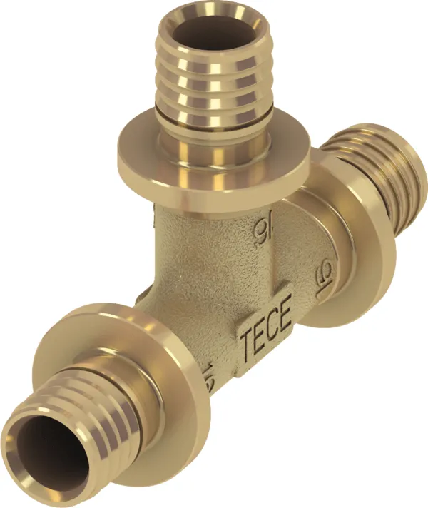 TECEflex T-stuk silicium brons 50 mm x 50 mm x 50 mm