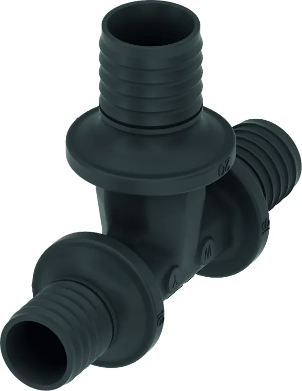 TECEflex T-stuk verlopend PPSU 25 mm x 20 mm x 25 mm