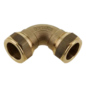 BONFIX Knel messing bocht 90° 15 x 15 mm